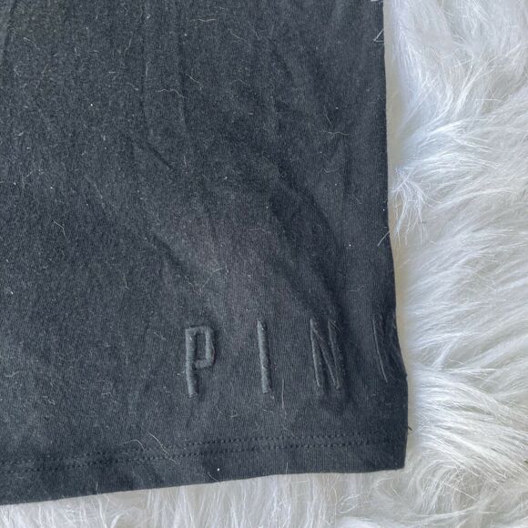 Victoria’s Secret PINK Tank Top Sz XS Black Workout Yoga Running Summer Beach - Picture 2 of 8